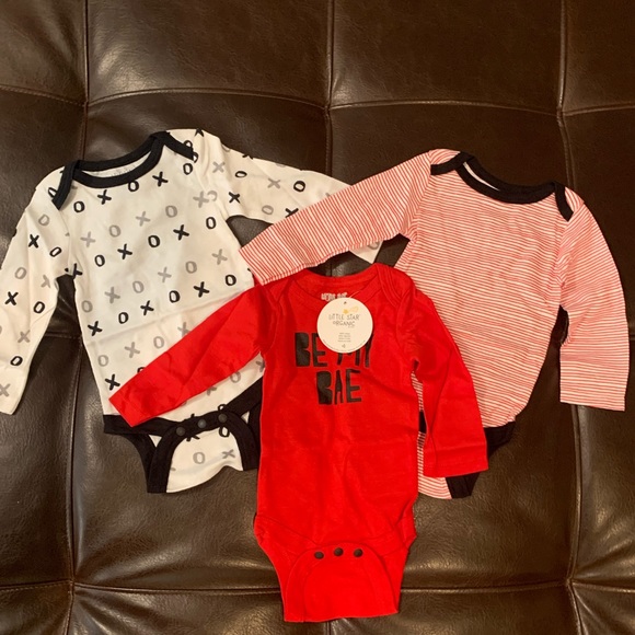 Little Star Organic Other - Long Sleeve Bodysuits (3pack) 0-3M